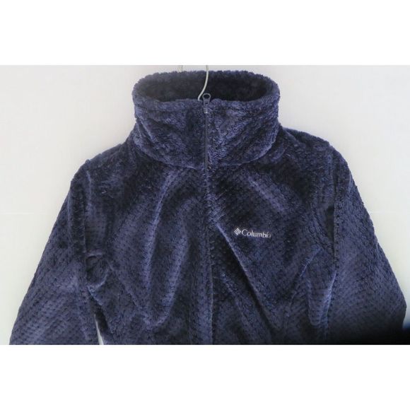 Columbia XL0668 Womens Sz Small Dark Blue Beech Forest Full Zip Fleece Jacket$90 - Picture 3 of 6